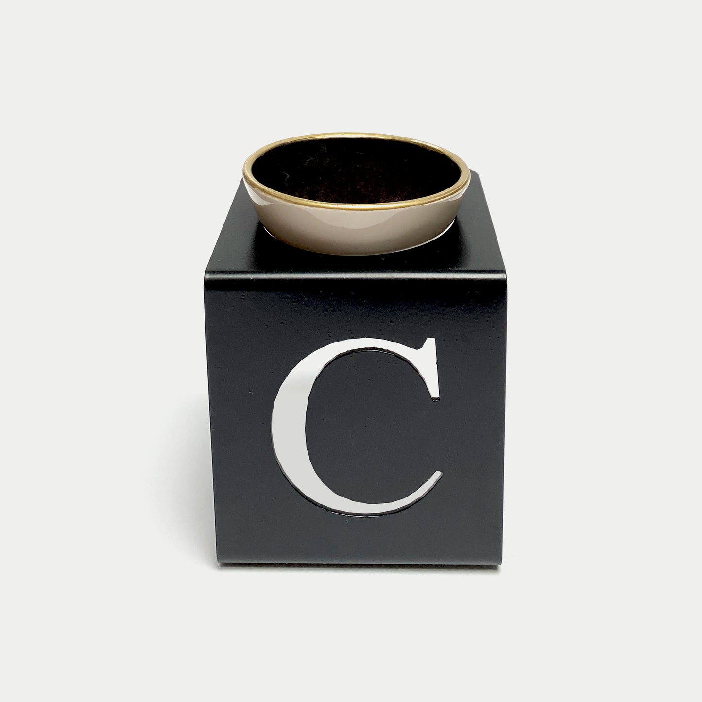 AROMA OIL BURNER METAL LETTER C STAND