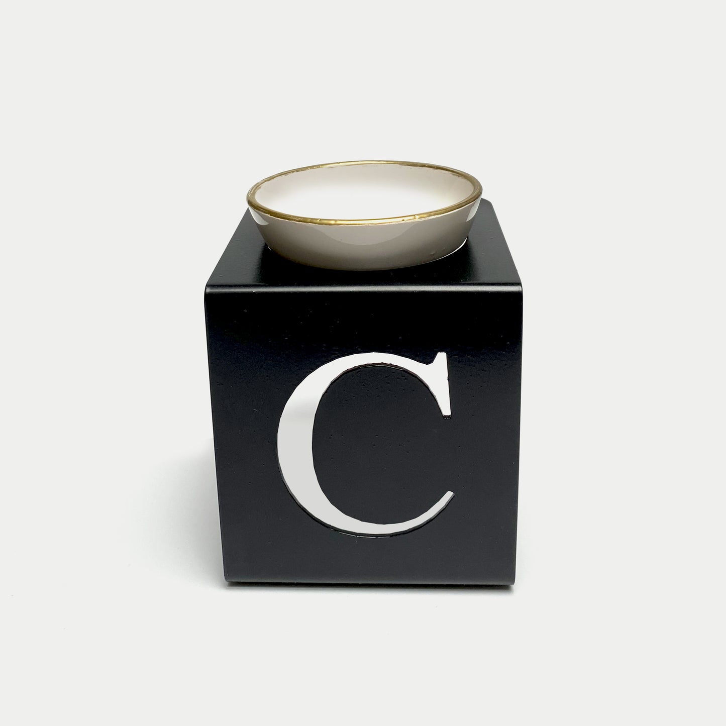 AROMA OIL BURNER METAL LETTER C STAND