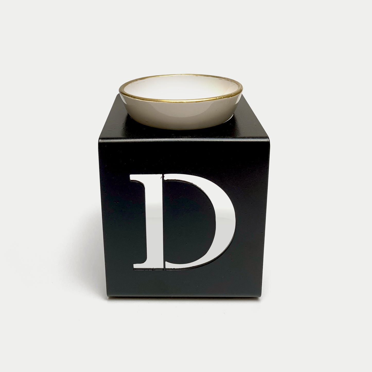 AROMA OIL BURNER METAL LETTER D STAND
