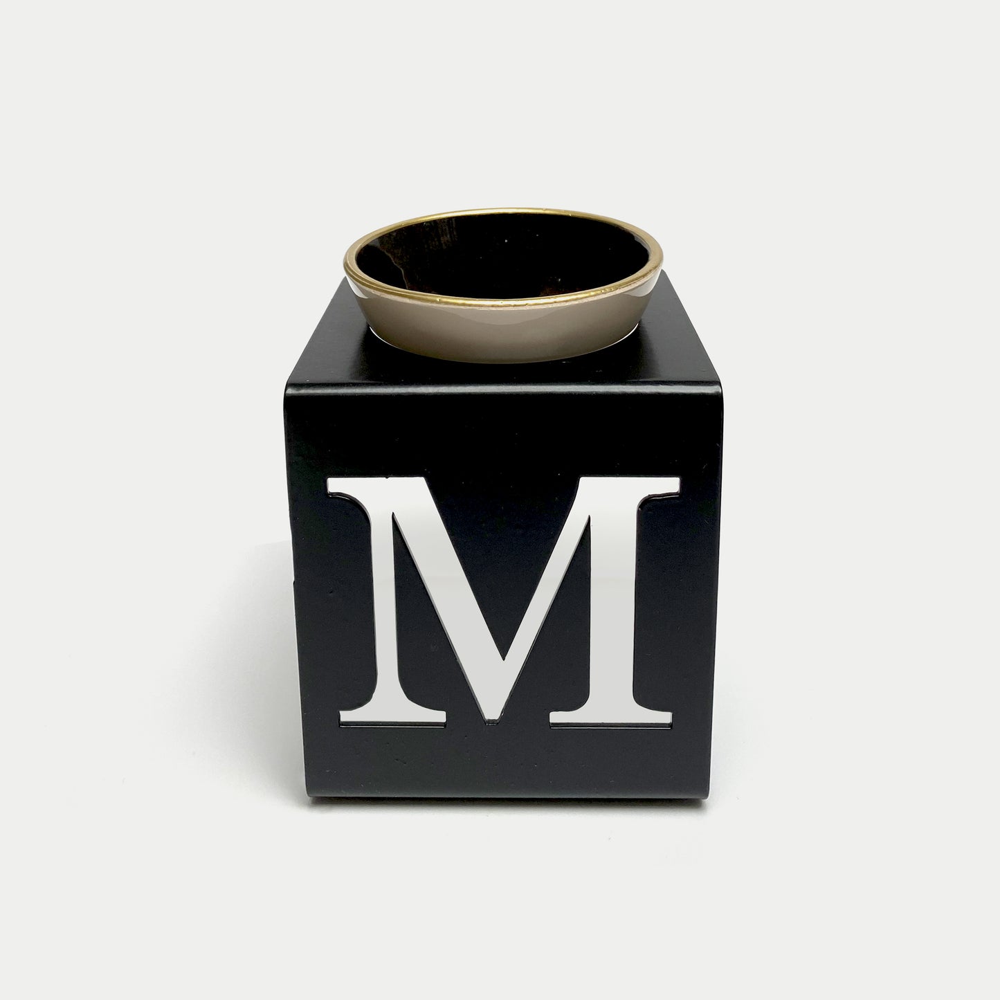 AROMA OIL BURNER METAL LETTER M STAND