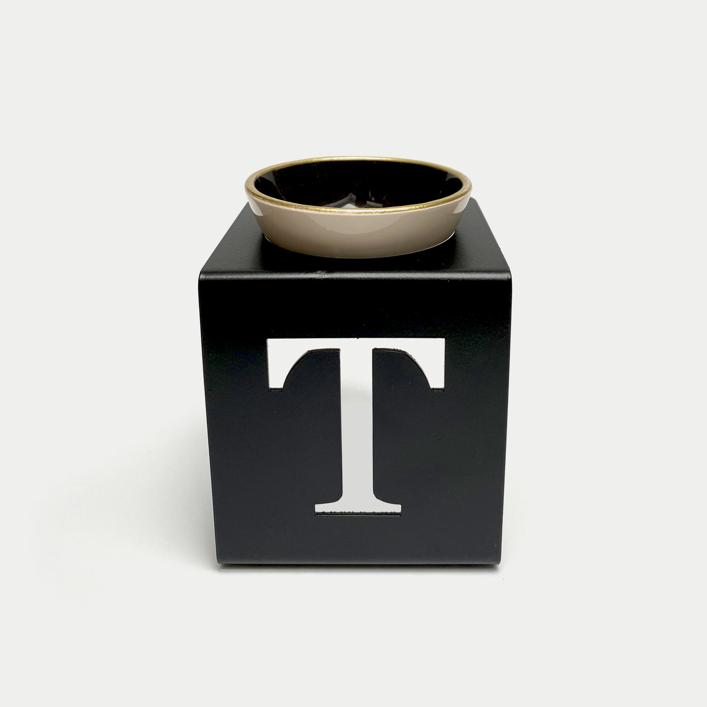 AROMA OIL BURNER METAL LETTER T STAND