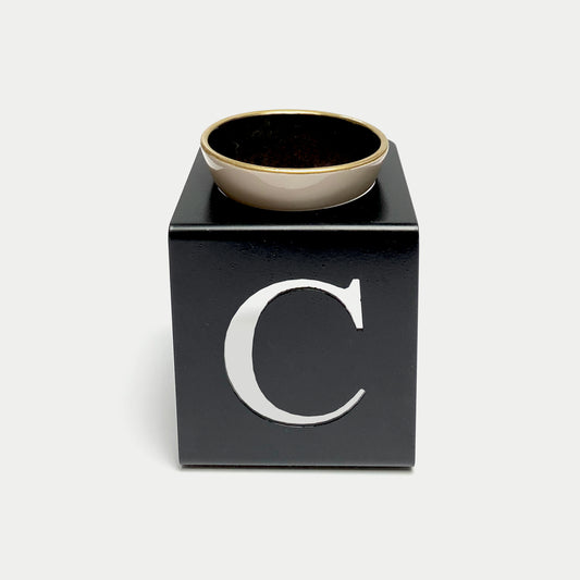 AROMA OIL BURNER METAL LETTER C STAND