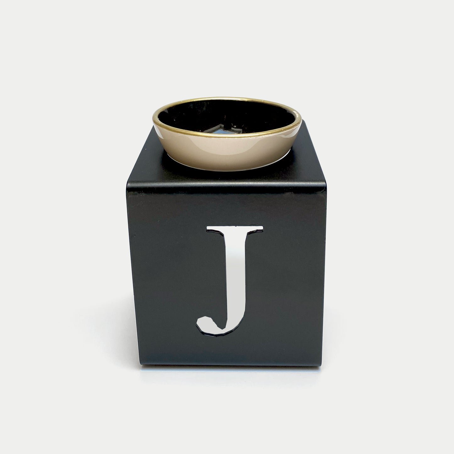 AROMA OIL BURNER METAL LETTER J STAND