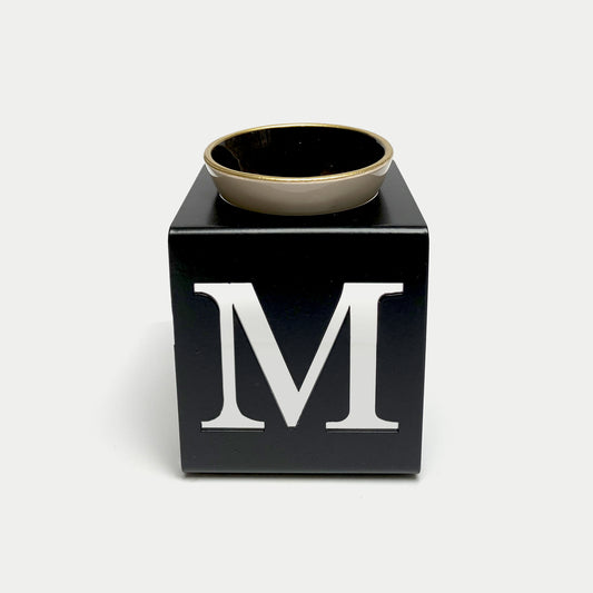 AROMA OIL BURNER METAL LETTER M STAND