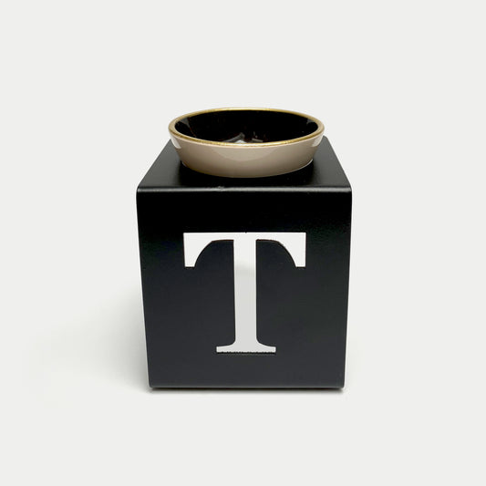 AROMA OIL BURNER METAL LETTER T STAND